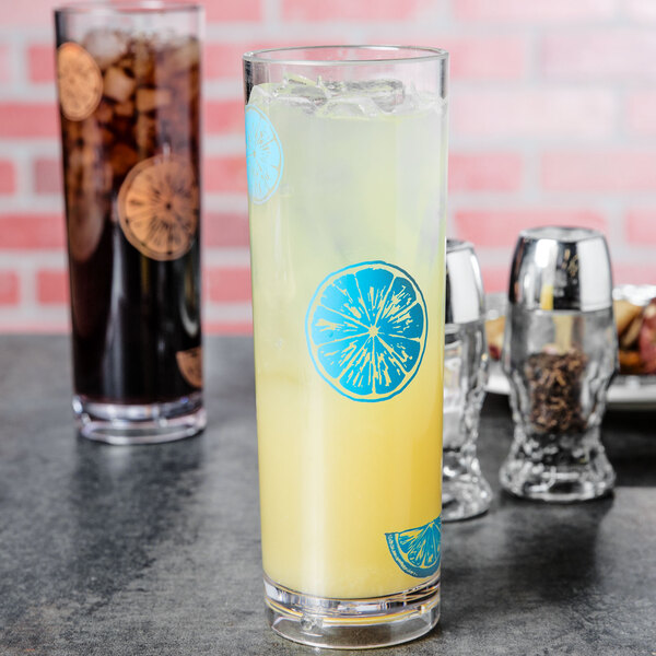 GET Cheers 14 oz. Seabreeze SAN Plastic Tom Collins Glass 24/Case