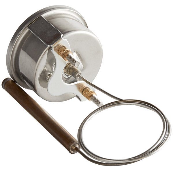 An Avantco thermometer probe with a metal round tip and a metal pipe.