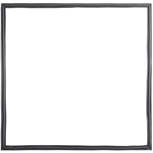 A black square frame with a white background containing a white Beverage-Air door gasket with black details.