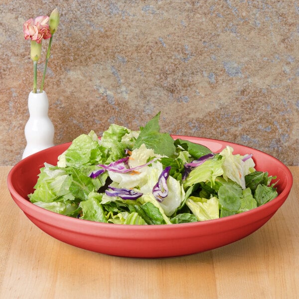 CAC SAL-2RED Festiware 1.5 Qt. Red Salad / Pasta Bowl - 12/Case