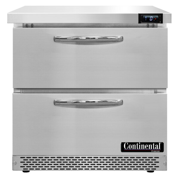 Continental Refrigerator SWF32NFBD 32" Front Breathing Undercounter Freezer with Two Drawers