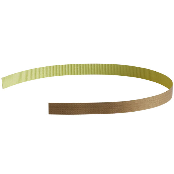 A yellow ribbon with green stripes.