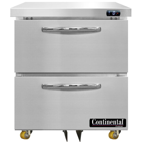 A Continental undercounter freezer with two white drawers.
