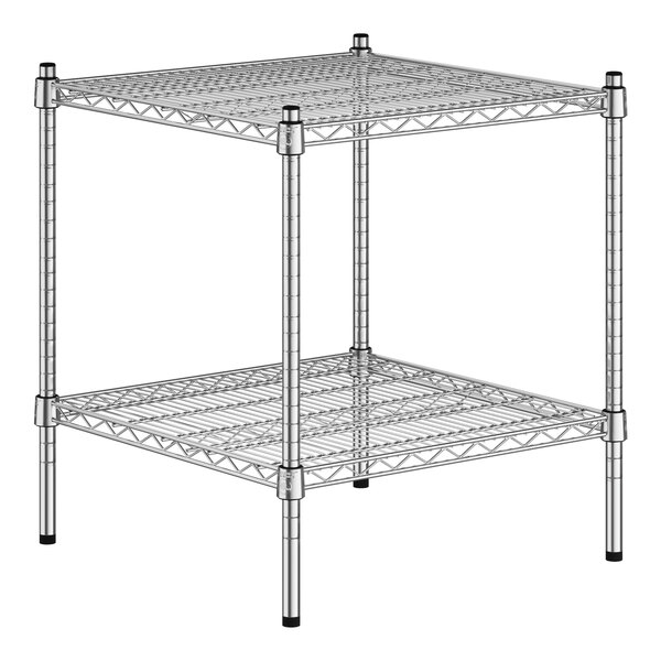 A Regency chrome wire shelving kit with two shelves.