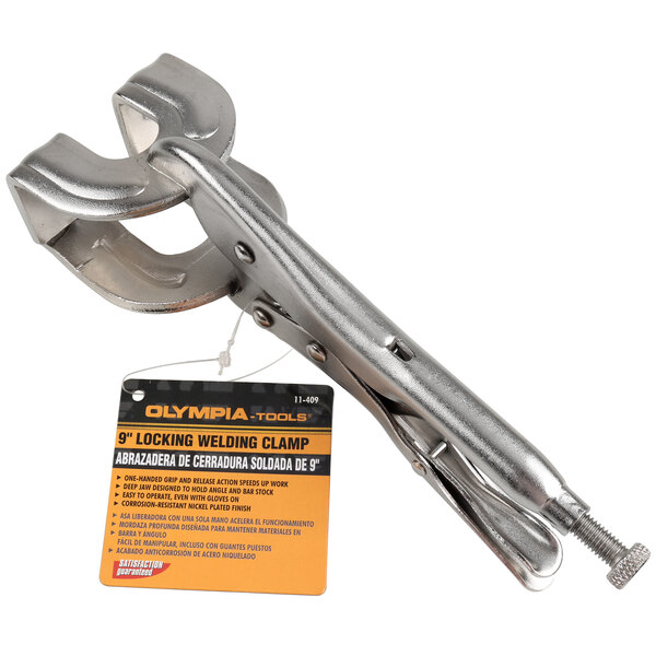 Olympia Tools 11409 9" Nickle / ChromePlated Steel Welding Clamp