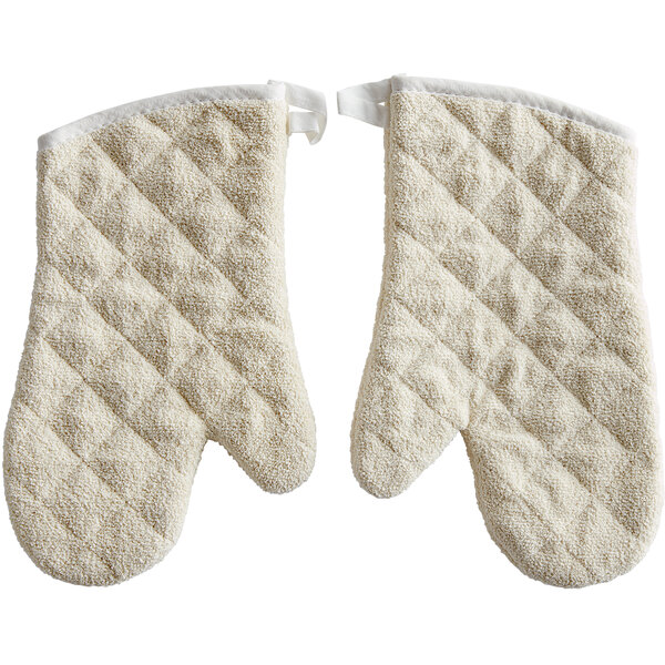 High Heat Resistant Bakery Mitts Thick Cotton Fabric Oven Mitts