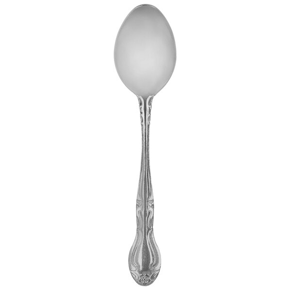 A Walco stainless steel demitasse spoon with a handle.