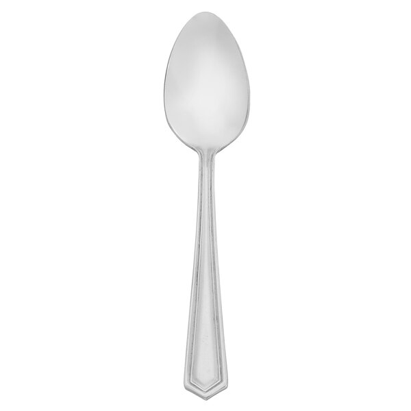 A silver Walco stainless steel teaspoon with a handle.