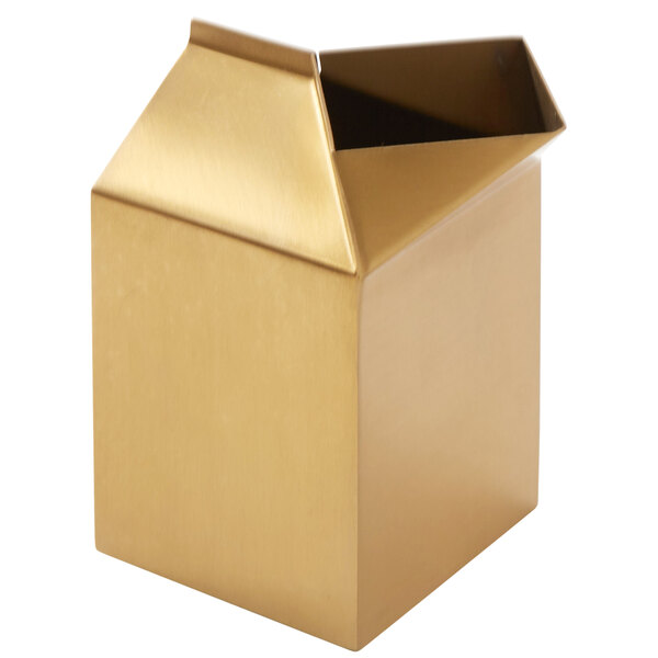 American Metalcraft MCG500 5 oz. Gold Satin Finish Stainless Steel Milk