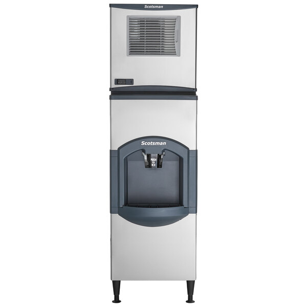 Scotsman C0322MA-HD22B-1H 356 lb 22 Air-Cooled Medium Cube Ice Machine w/ HD22B-1H Hotel Dispenser 
