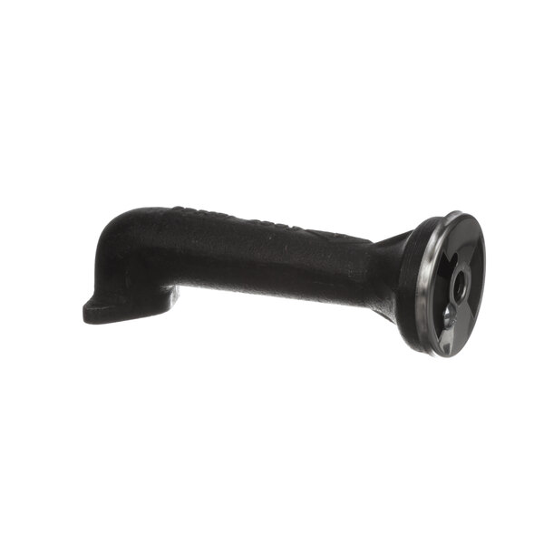 A black plastic handle with a metal knob on a Royal Range 1106 venturi.