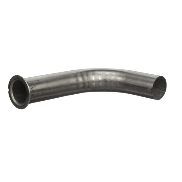 A stainless steel Cadco convection oven exhaust pipe with a black end.