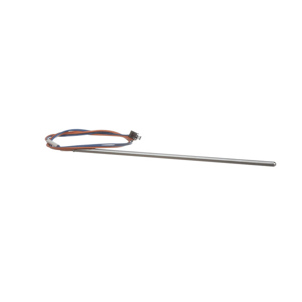 A Newco thermistor probe, a metal rod with wires.