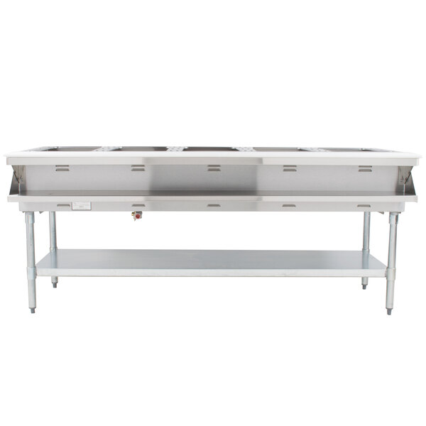 Eagle Group AWT5 Natural Gas Five Pan Water Bath Steam Table Sealed Well