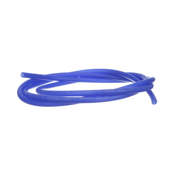 A blue rubber Jackson A-Tube on a white background.