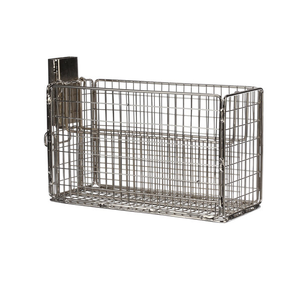 A Henny Penny 1/2 size metal basket with a metal handle.
