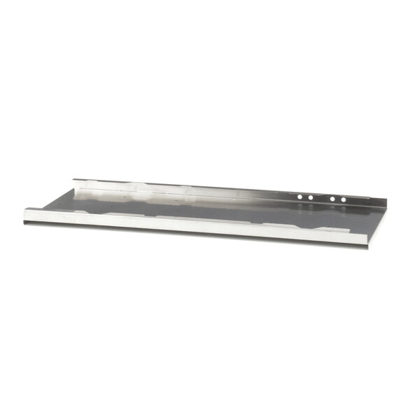 A metal shelf with holes for a BevLes top air duct.
