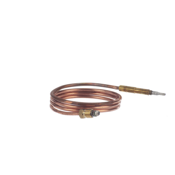 An Electrolux thermocouple with a copper tube and wire connector.