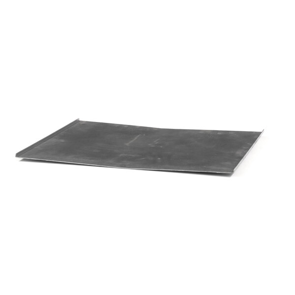 A black rectangular fire plate with a white background.