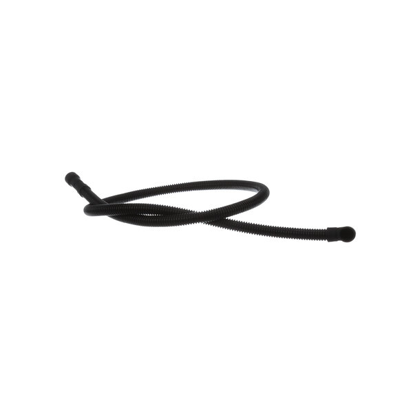 A black flexible Jackson corrugated drain hose with black rubber ends.