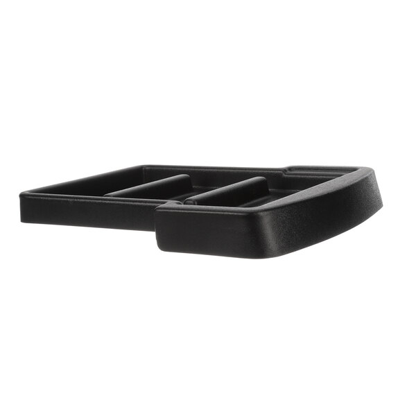 A black rectangular Grindmaster Cecilware catch pan with three sections.