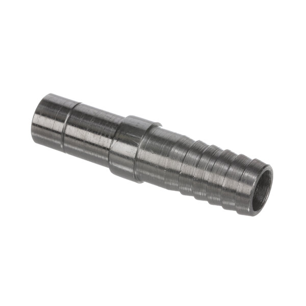 A Lancer stainless steel adapter with a 3/8 barb fitting.