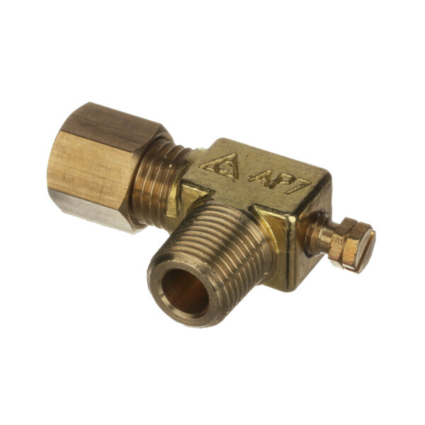 A Groen brass valve with a threaded connector.