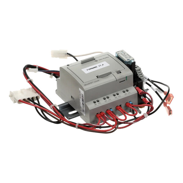 A grey Multiplex Nitro Plc with red and black wires.