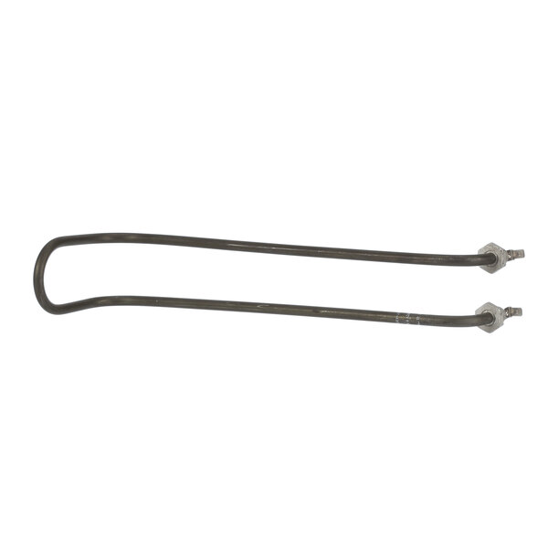 A rectangular metal heater element with screws on the ends.