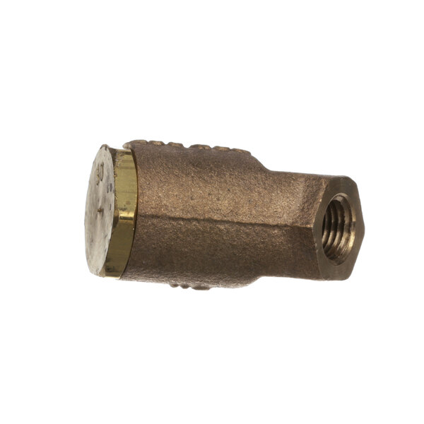 A Southbend strainer with a brass threaded pipe fitting and nut.