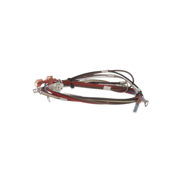 A Bunn wiring harness with red and white connectors.