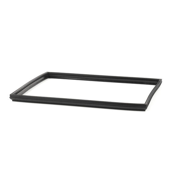 A black rectangular object with a white background.