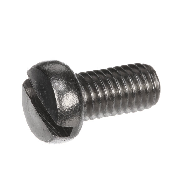 A close-up of a Hobart SC-120-92 screw with a black head.