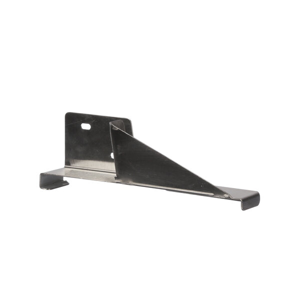 A Randell metal shelf bracket with a small hole in it on a white background.