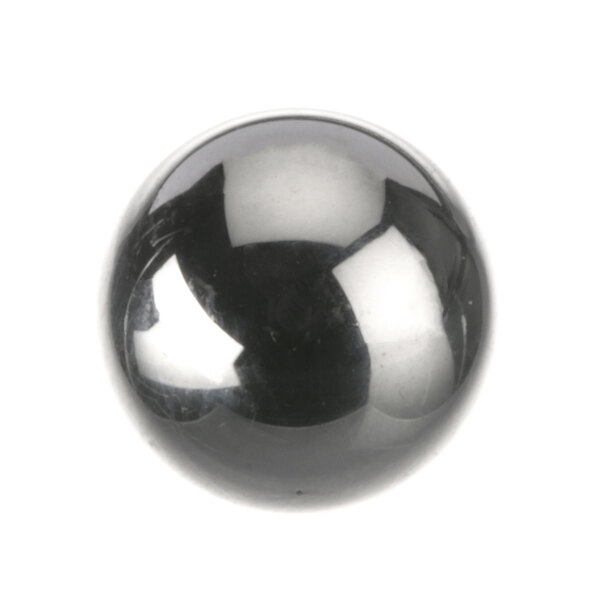 A shiny black ball bearing.