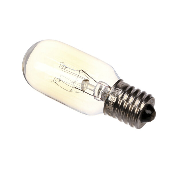 A Panasonic light bulb with a clear base on a white background.