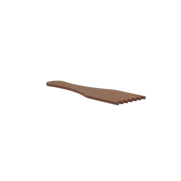 A brown wooden scraper paddle.