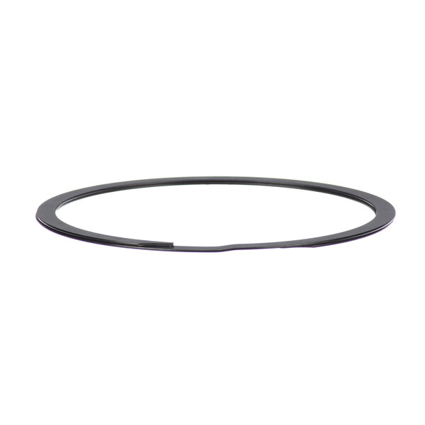 A black rubber circular retaining ring with a hole in the middle.