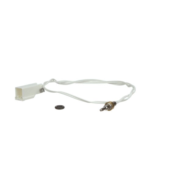 A white cord with a small white plug and a small white wire.