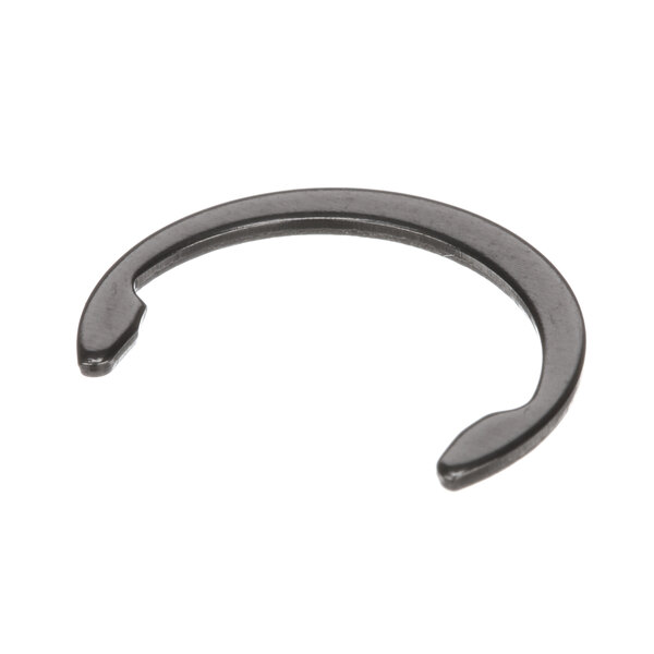 A black metal Jackson retaining ring with a small hole.