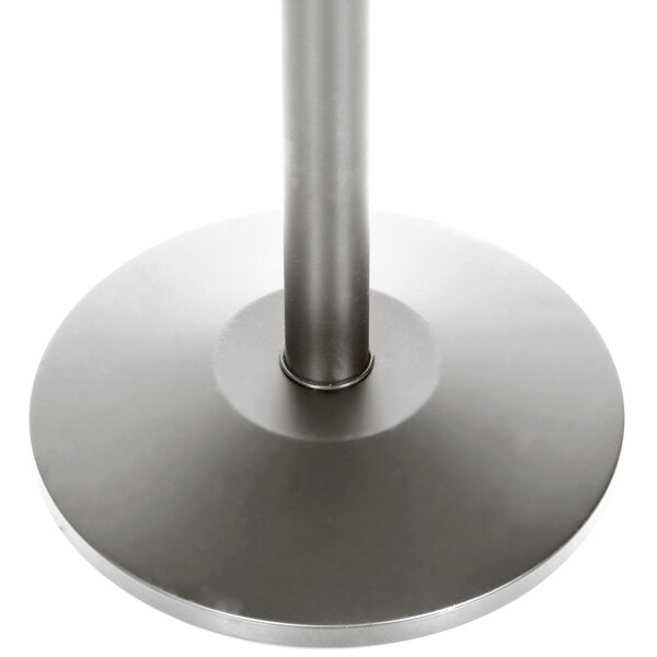 Aarco P7C Single Pedestal Chrome Frame Black Marker Board with Neon