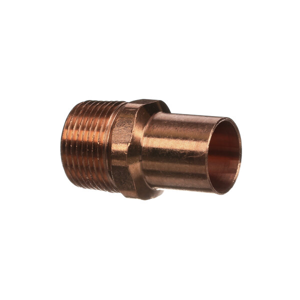 A close-up of a Stero copper pipe adapter.