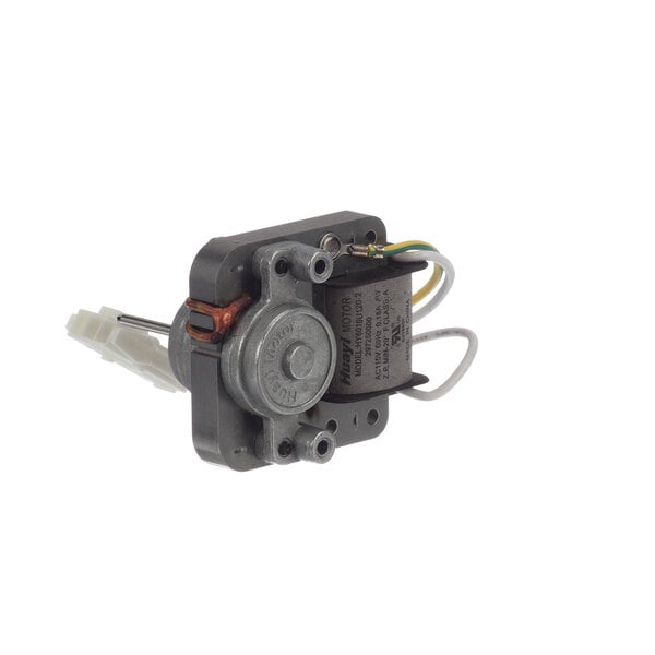 A Kelvinator commercial refrigeration fan motor with wires attached.