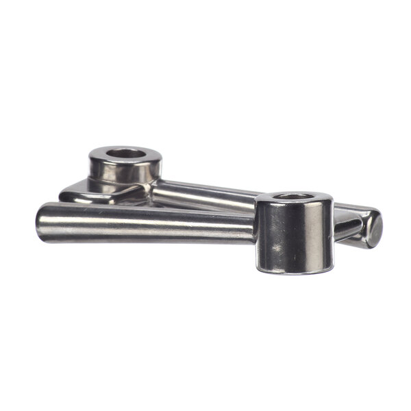A set of two stainless steel Globe pipe clamps.