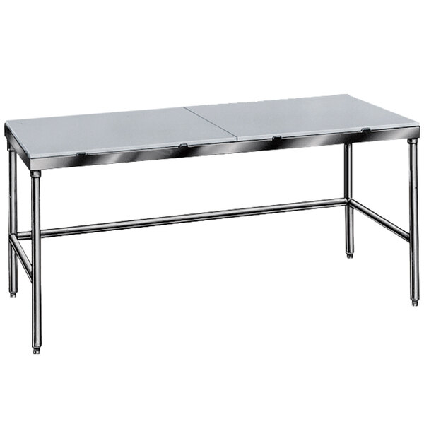 Advance Tabco TSPT-246 Poly Top Work Table 24" x 72" - Open Base