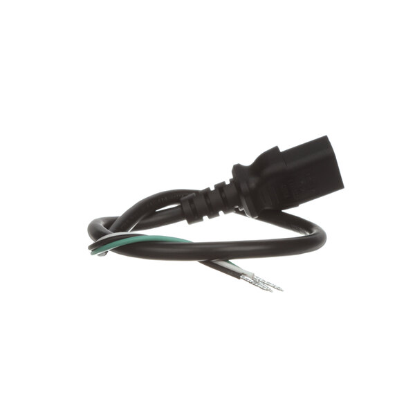 A Gold Medal black electrical cord with a green strip.