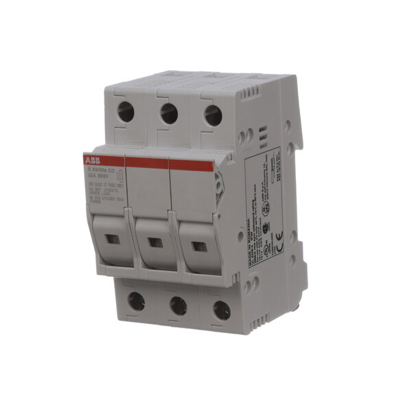 A white Alto-Shaam power-safe fuse holder with three switches.