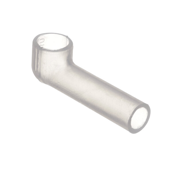A clear plastic pipe with a hole.