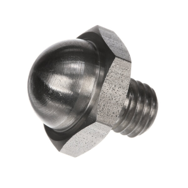A stainless steel Hobart screw with a threaded hole.