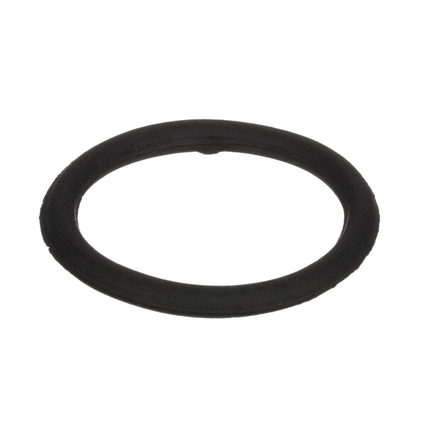 A black rubber ring with a round shape.
